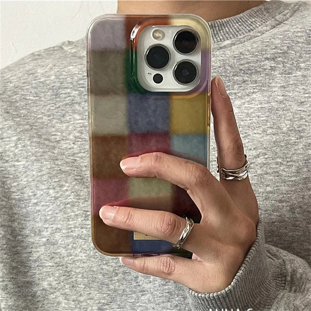 Dopamine Color Block Match Clear Case