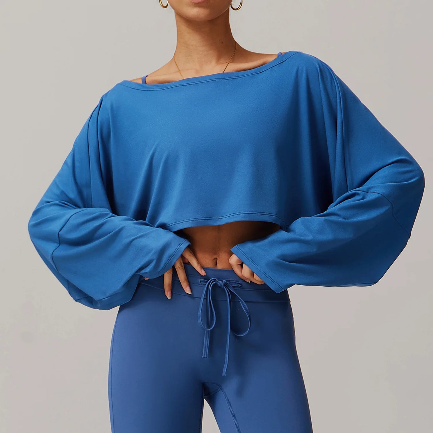 One Shoulder Long Sleeve Hoodie