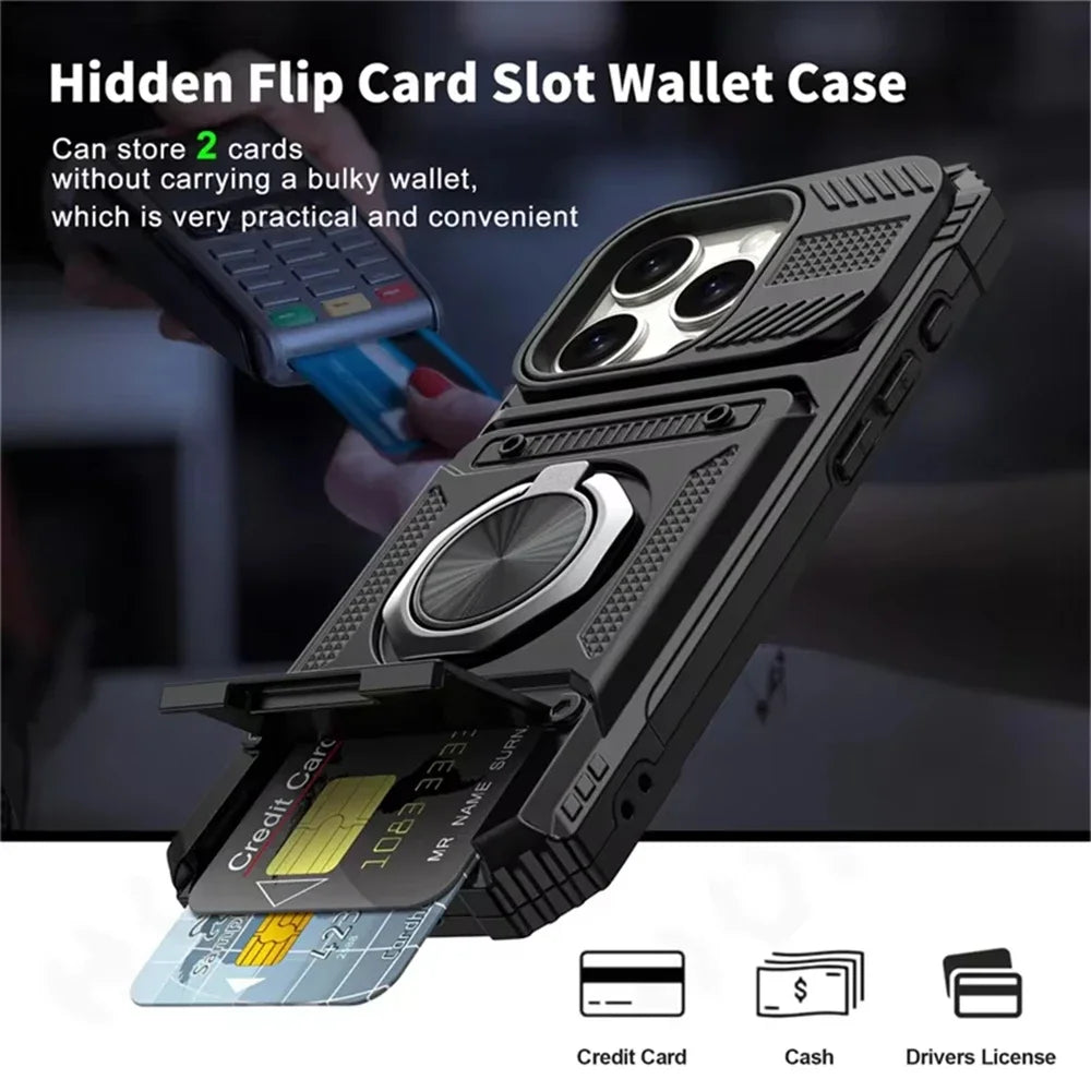 Armor Cover with Wallet and Ring Stand
