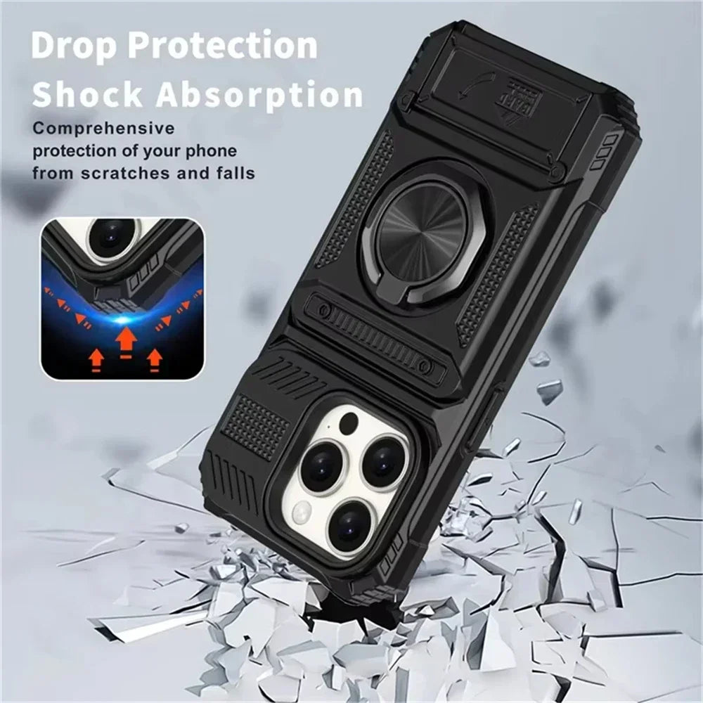 Armor Cover with Wallet and Ring Stand