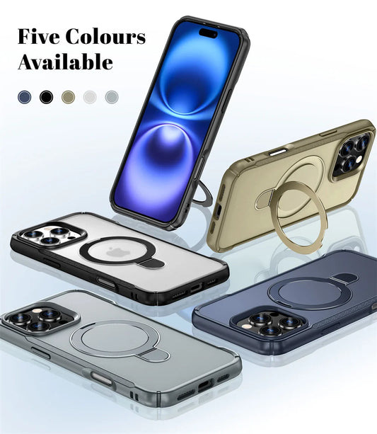 Magnetic Stand Phone Case with Ring Holder