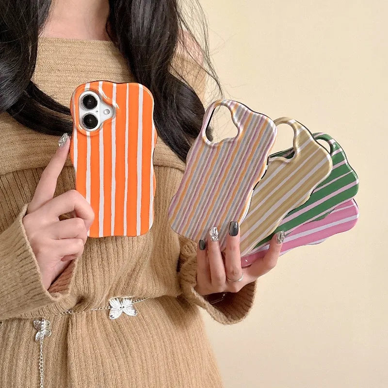 Fashion Glossy Stripes Phone Case