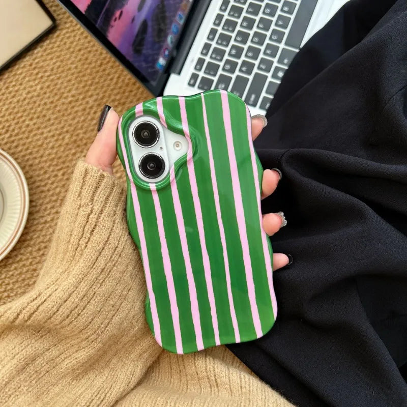 Fashion Glossy Stripes Phone Case