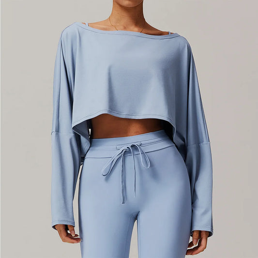 One Shoulder Long Sleeve Hoodie