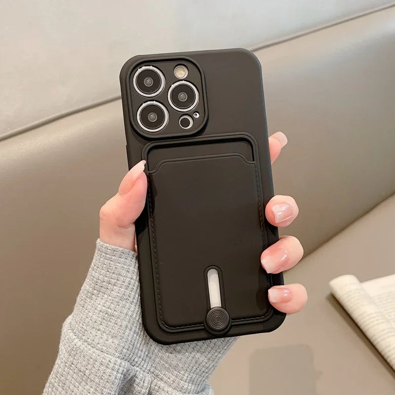 Case with Pushable Card Bag