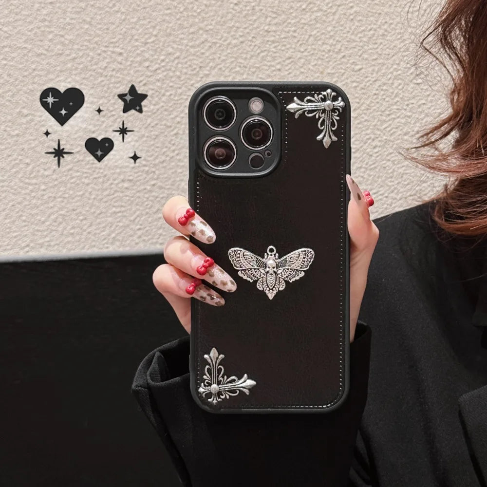 Luxury Gothic Leather Phone Case