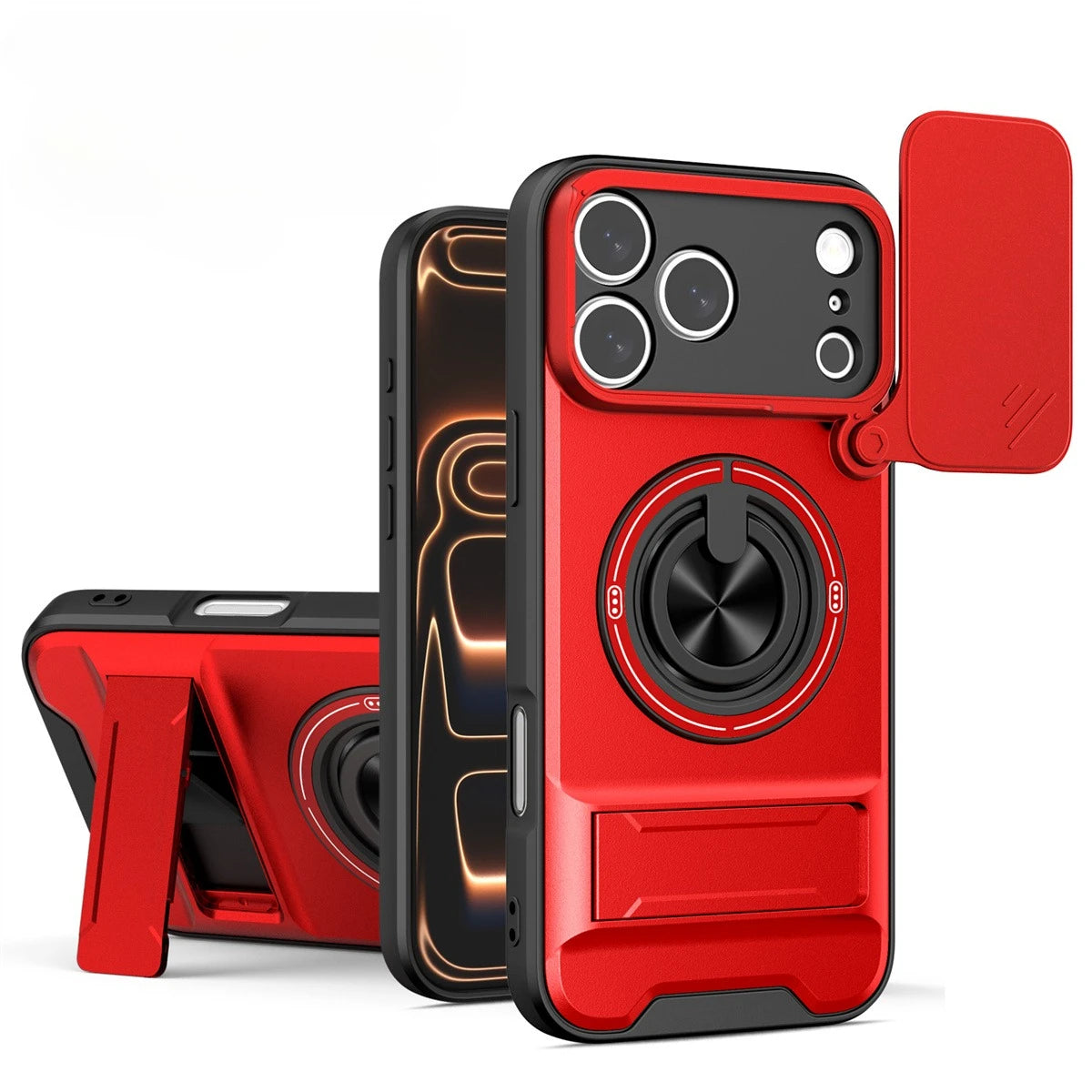 Magnetic Case with Shockproof Slide Camera Protection & Stand