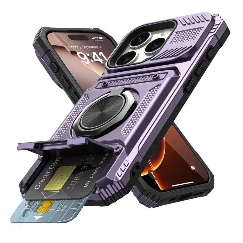 Armor Cover with Wallet and Ring Stand