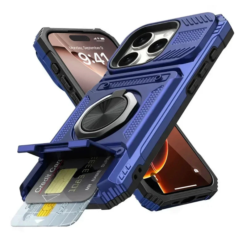 Armor Cover with Wallet and Ring Stand