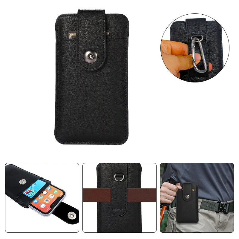 Leather Phone Pouch Waist Bag