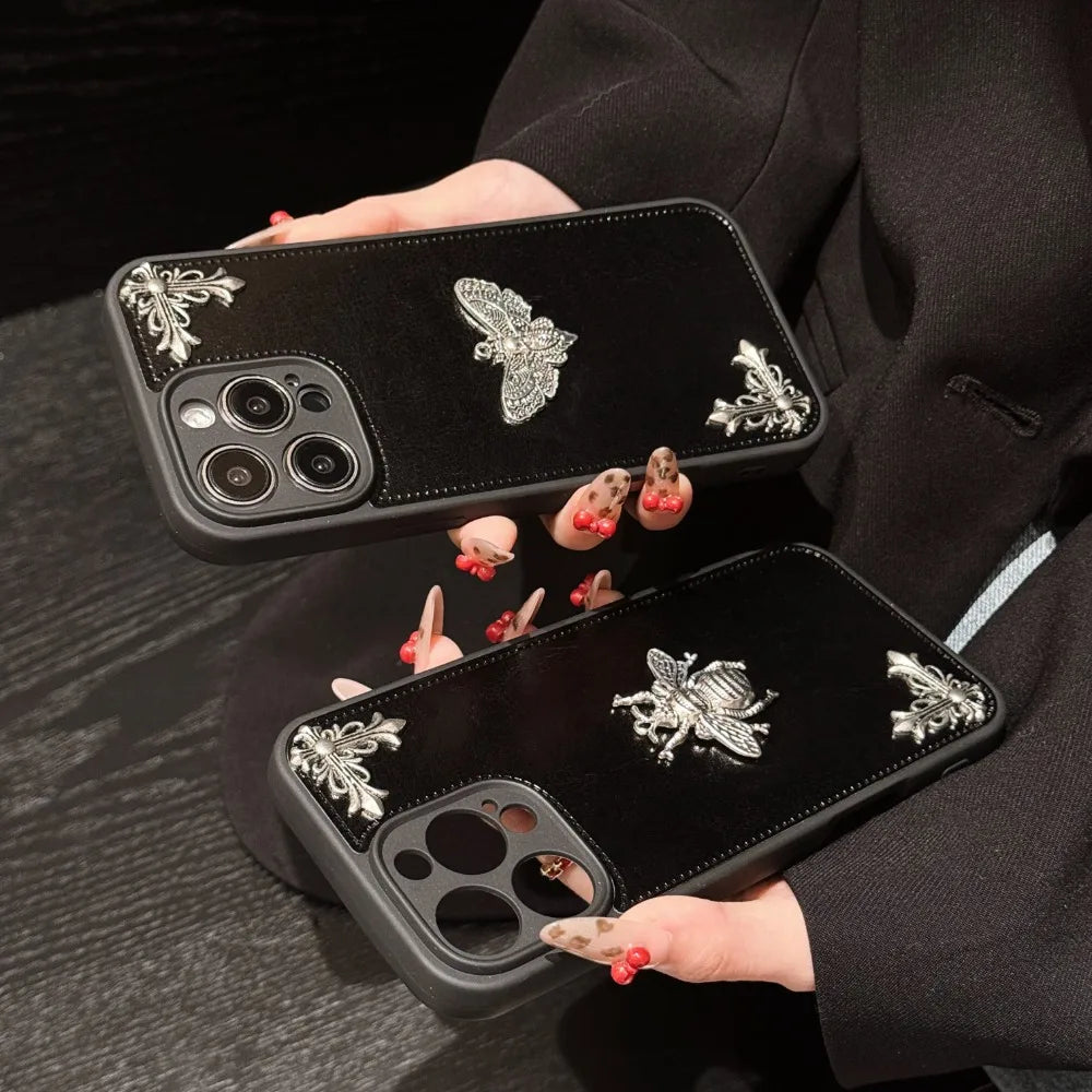 Luxury Gothic Leather Phone Case