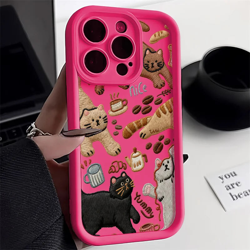 Cute Flowers Silicone Phone Case