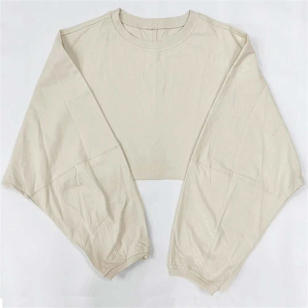 Oversized Long Sleeve Crop Top