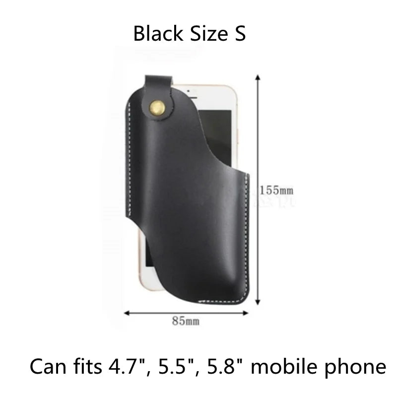 Leather Phone Case Belt Waist Bag
