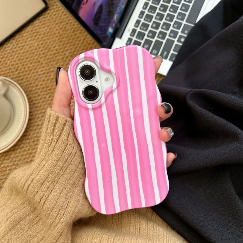 Fashion Glossy Stripes Phone Case