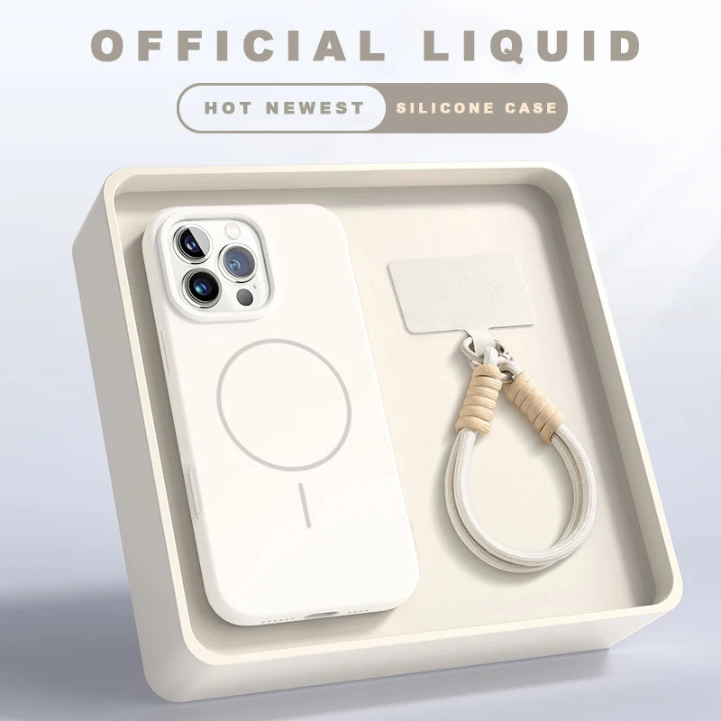 Magnetic Sillicone Phone Case with Lanyard