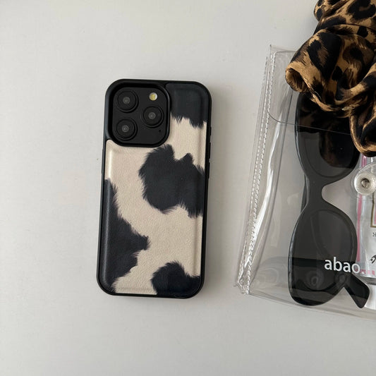 Leather Cow Print Phone Case
