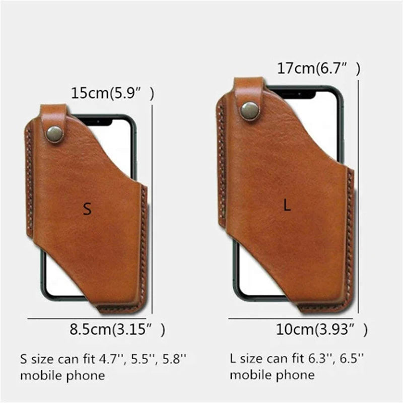 Leather Phone Case Belt Waist Bag