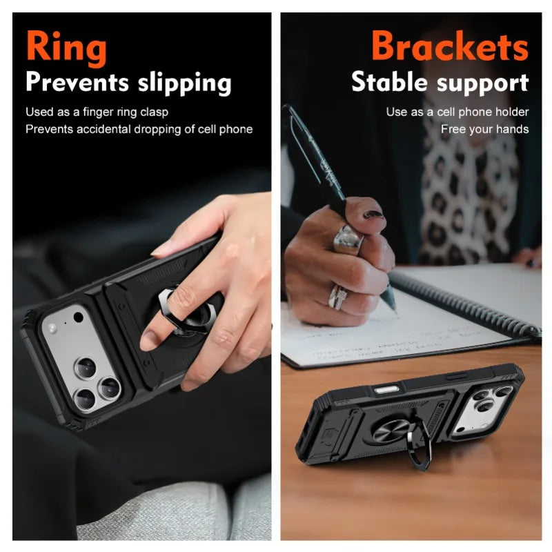 Armor Cover with Wallet and Ring Stand