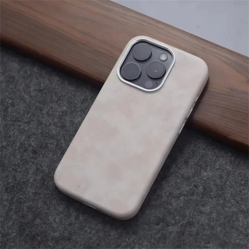 Retro Artificial Horse Leather Phone Case