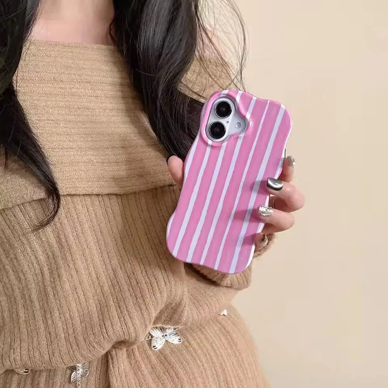 Fashion Glossy Stripes Phone Case