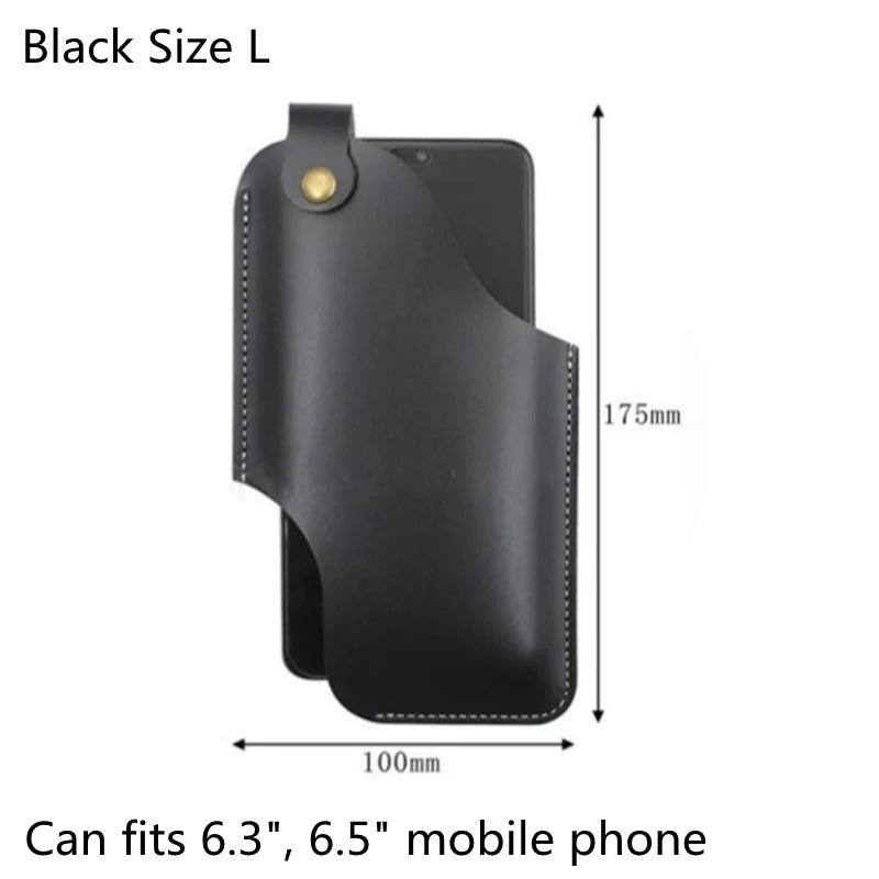 Leather Phone Case Belt Waist Bag