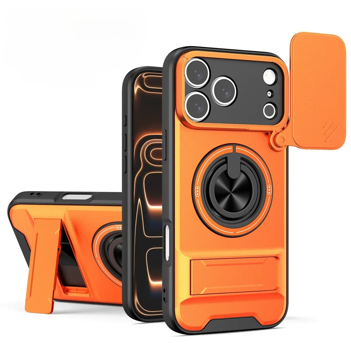 Magnetic Case with Shockproof Slide Camera Protection & Stand