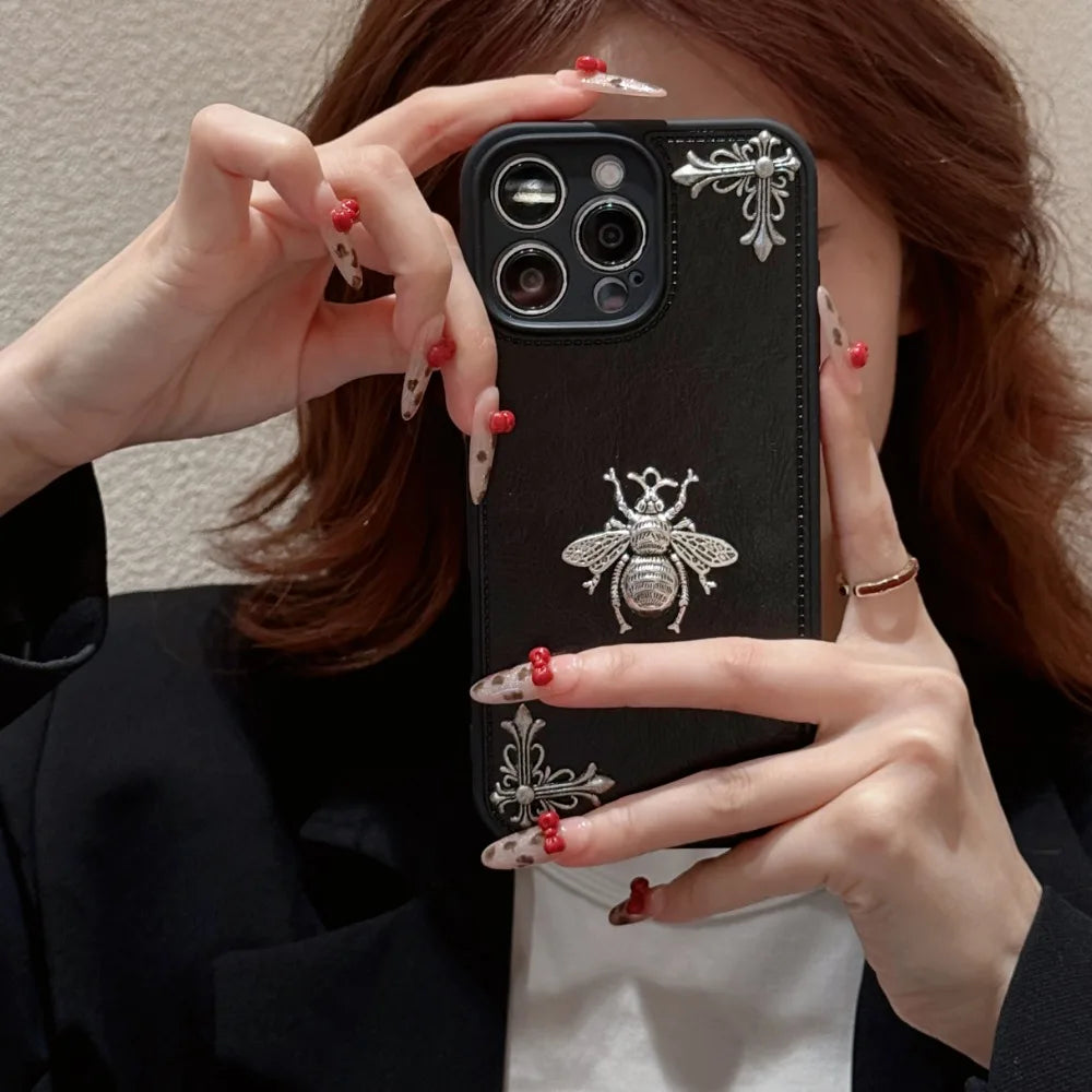 Luxury Gothic Leather Phone Case