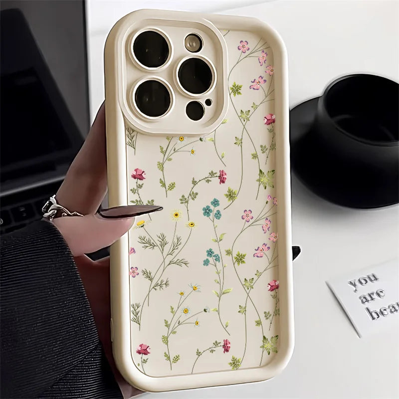 Cute Flowers Silicone Phone Case