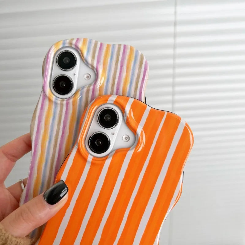 Fashion Glossy Stripes Phone Case