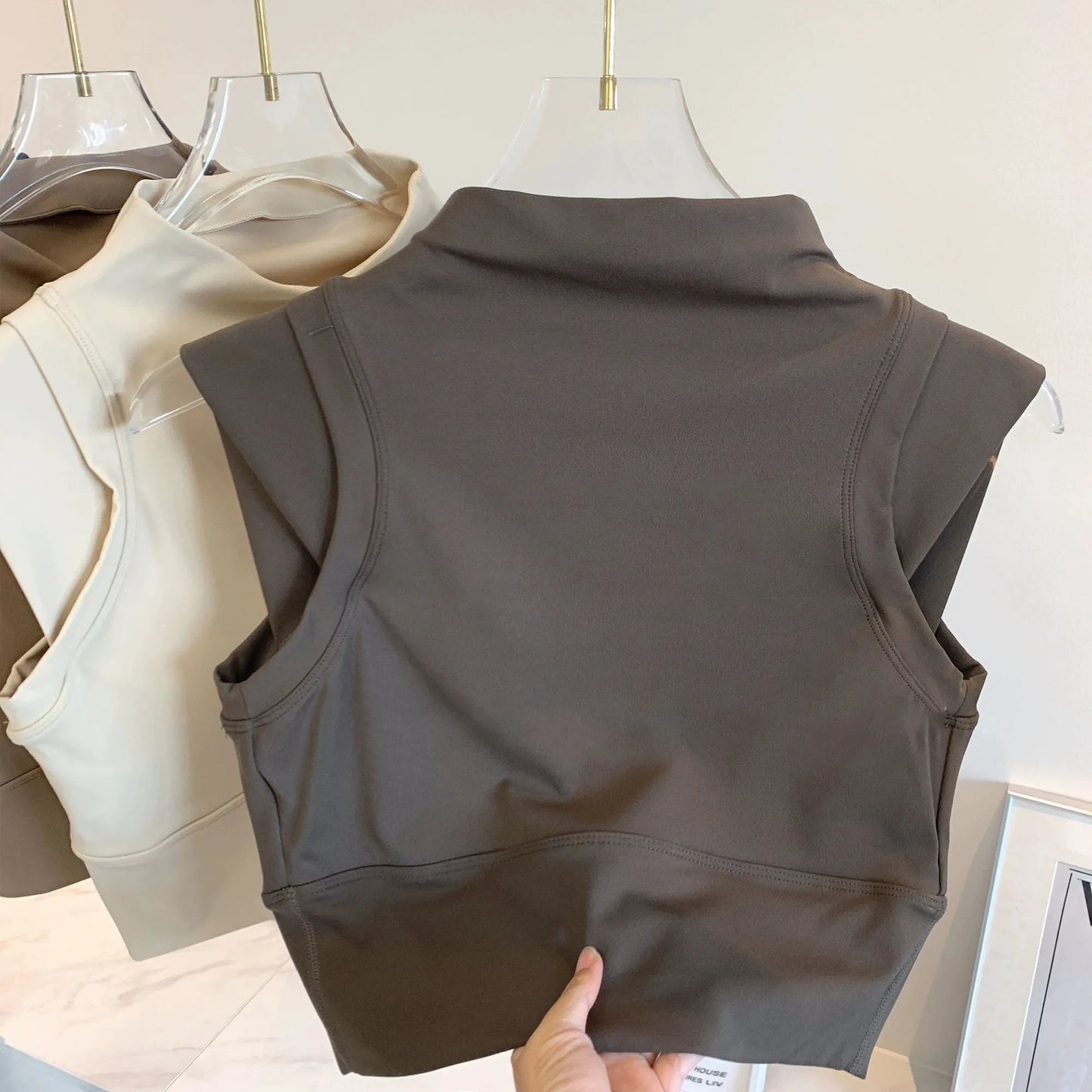 High Neck Yoga Tank Top and Legging Gym Set