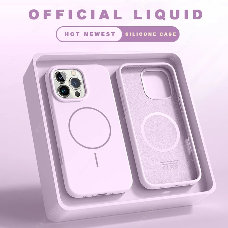 Magnetic Sillicone Phone Case with Lanyard