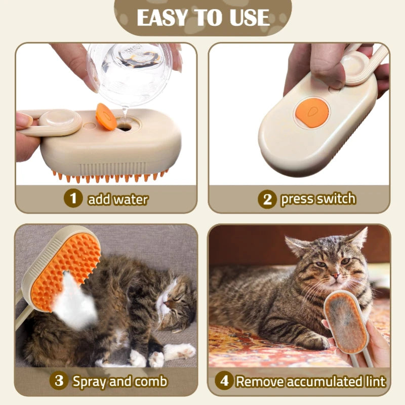 3 in 1 Pet Steam Hair Removal Brush