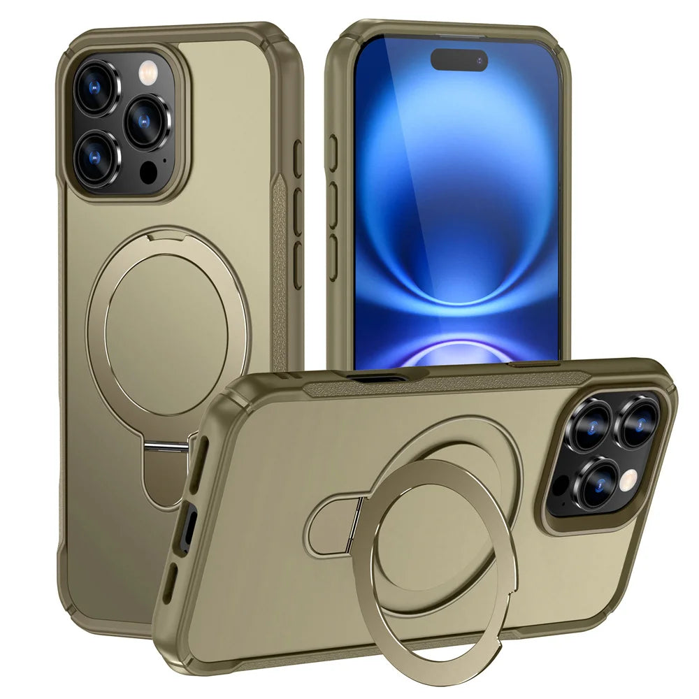 Magnetic Stand Phone Case with Ring Holder