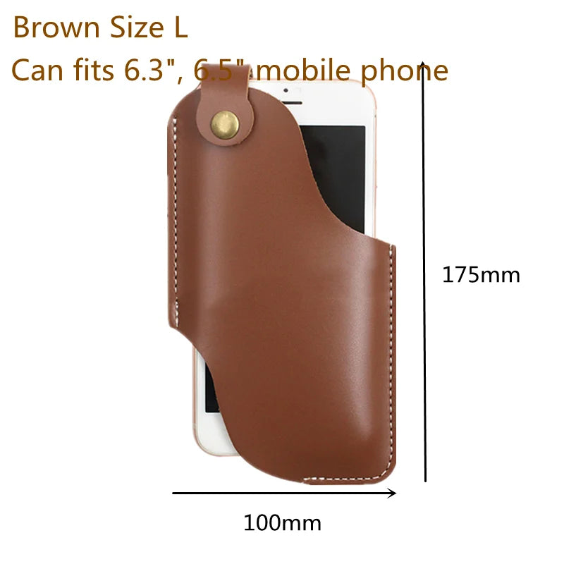 Leather Phone Case Belt Waist Bag