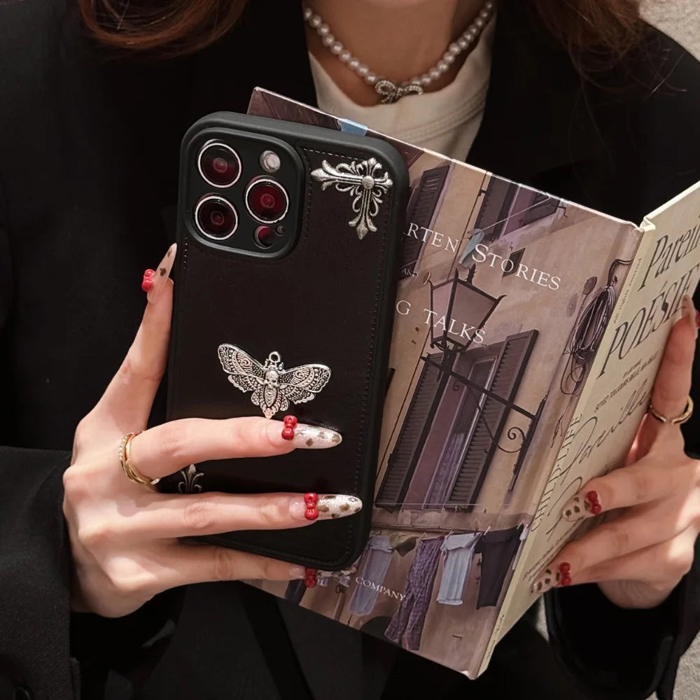 Luxury Gothic Leather Phone Case