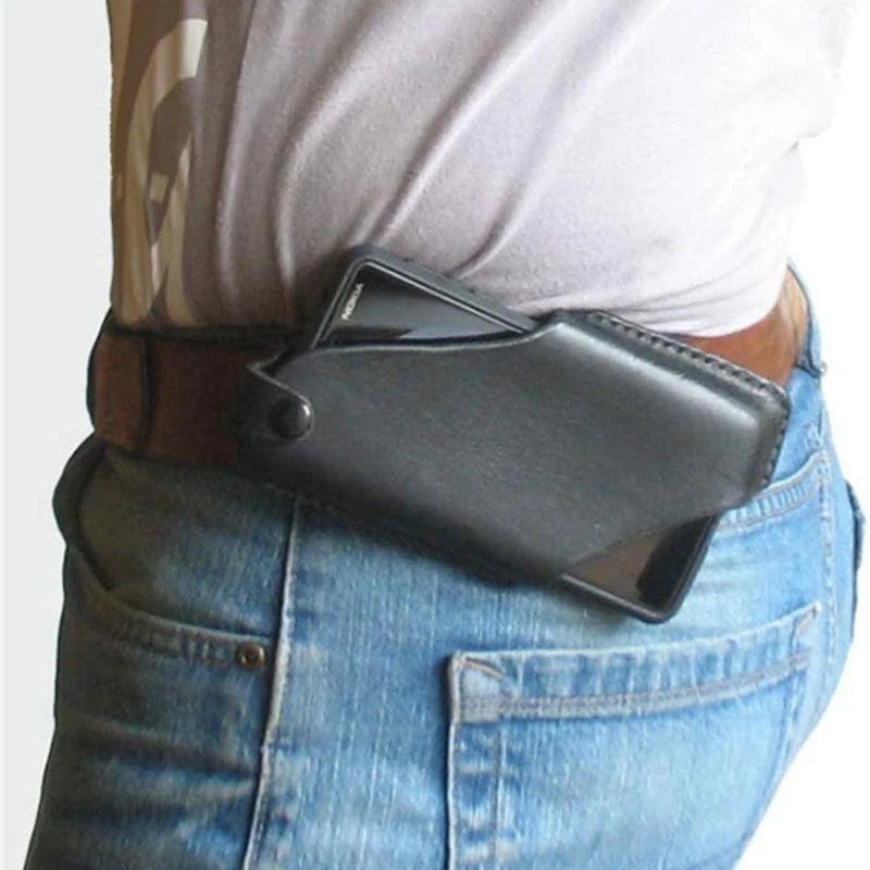 Leather Phone Case Belt Waist Bag