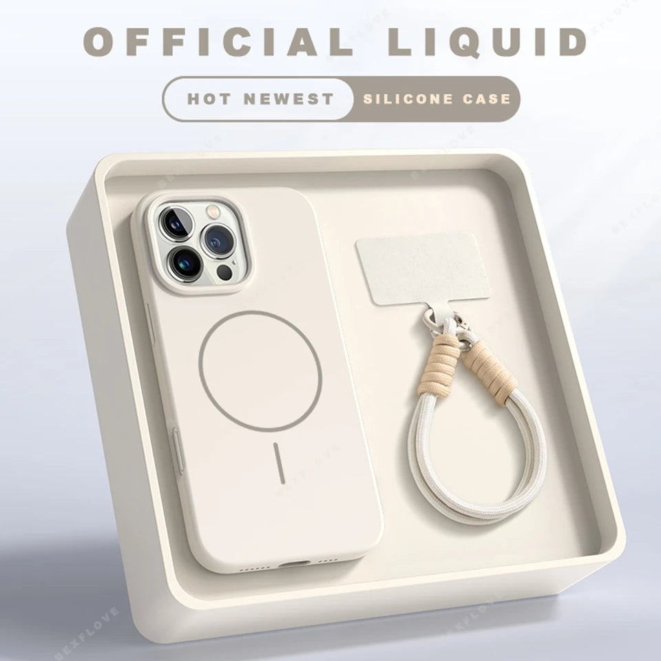 Magnetic Sillicone Phone Case with Lanyard