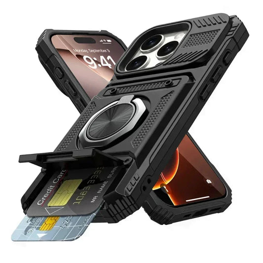Armor Cover with Wallet and Ring Stand