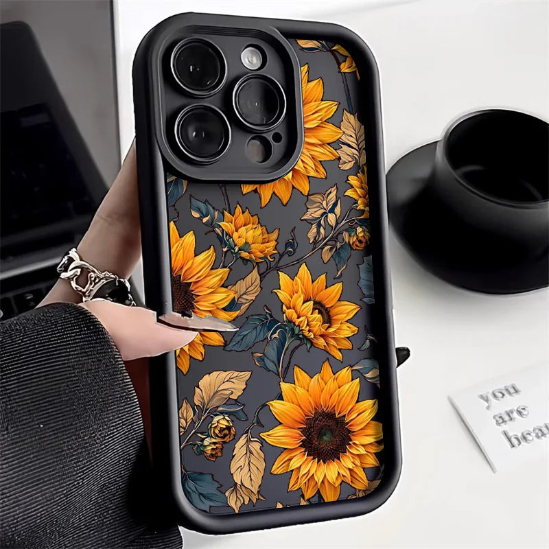 Cute Flowers Silicone Phone Case