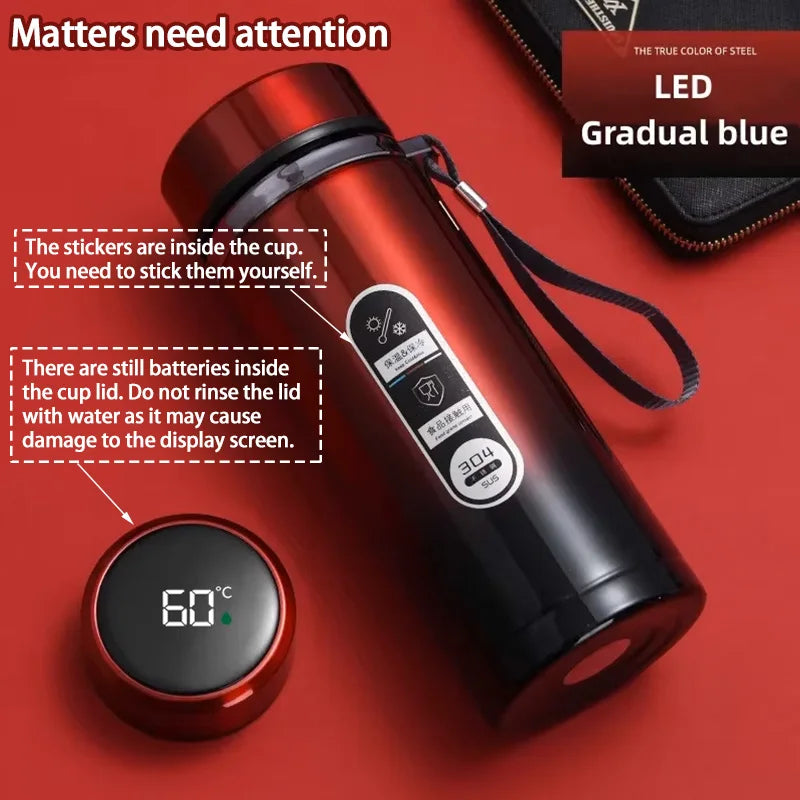 Stainless Steel  Bottle with LED Temperature Display