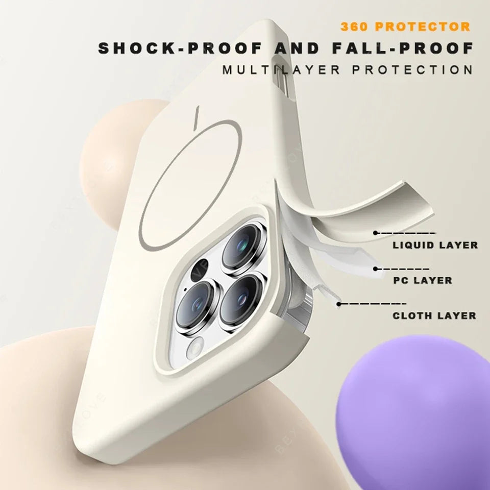 Magnetic Sillicone Phone Case with Lanyard