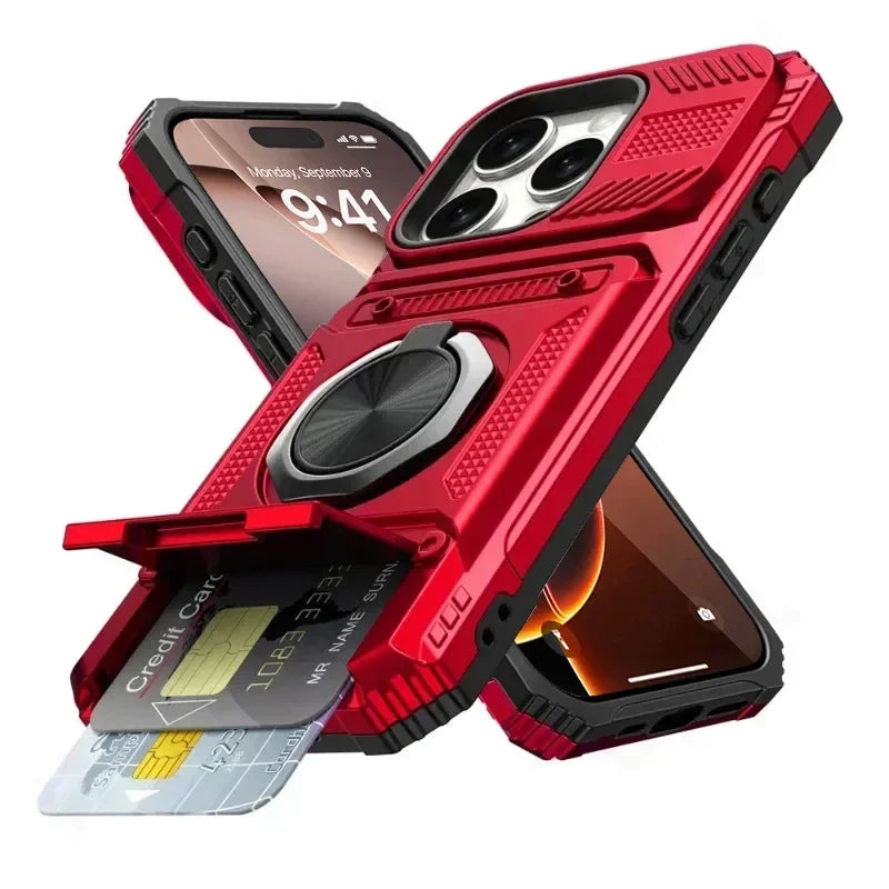 Armor Cover with Wallet and Ring Stand