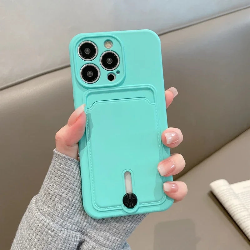 Case with Pushable Card Bag