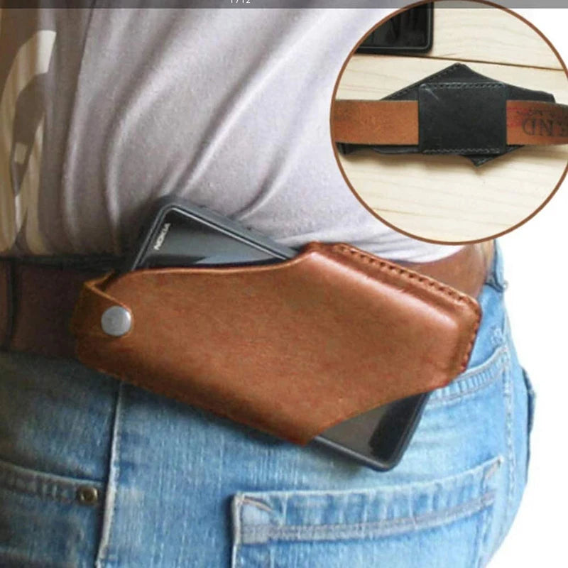 Leather Phone Case Belt Waist Bag