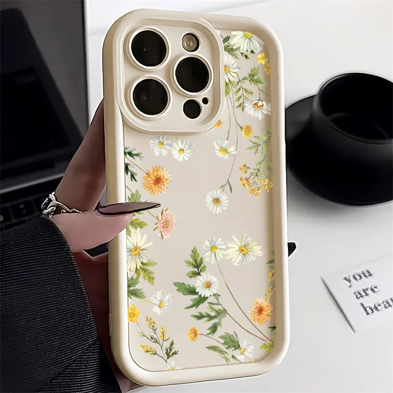 Cute Flowers Silicone Phone Case