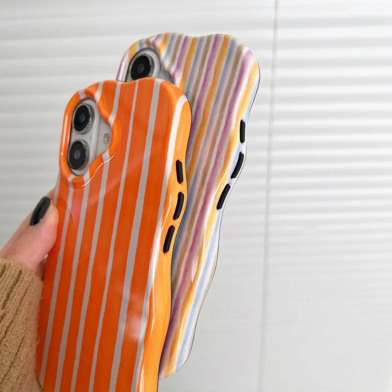 Fashion Glossy Stripes Phone Case