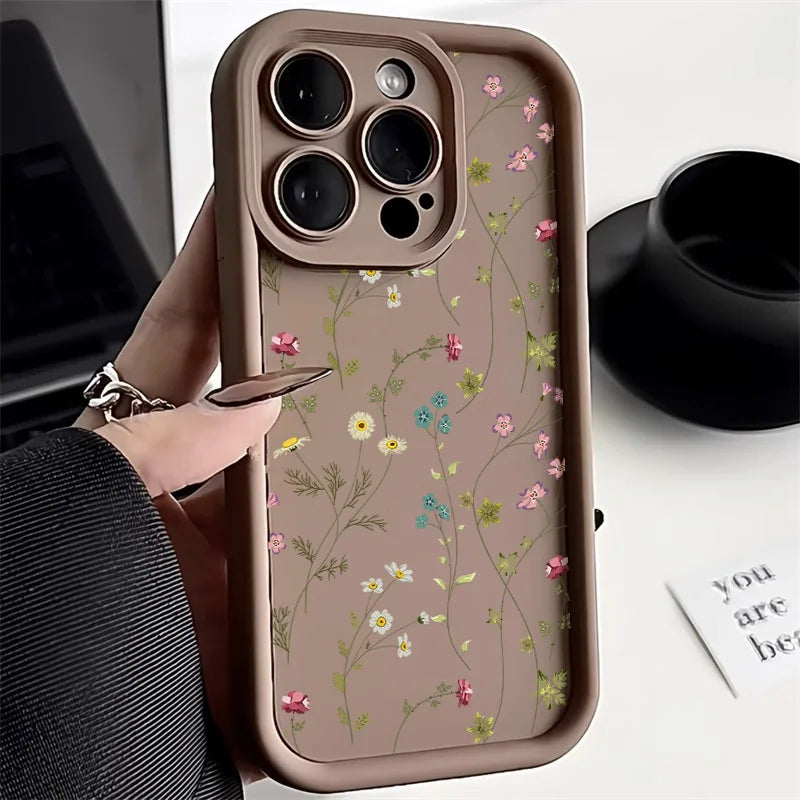 Cute Flowers Silicone Phone Case