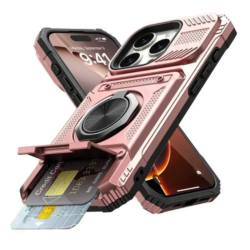 Armor Cover with Wallet and Ring Stand