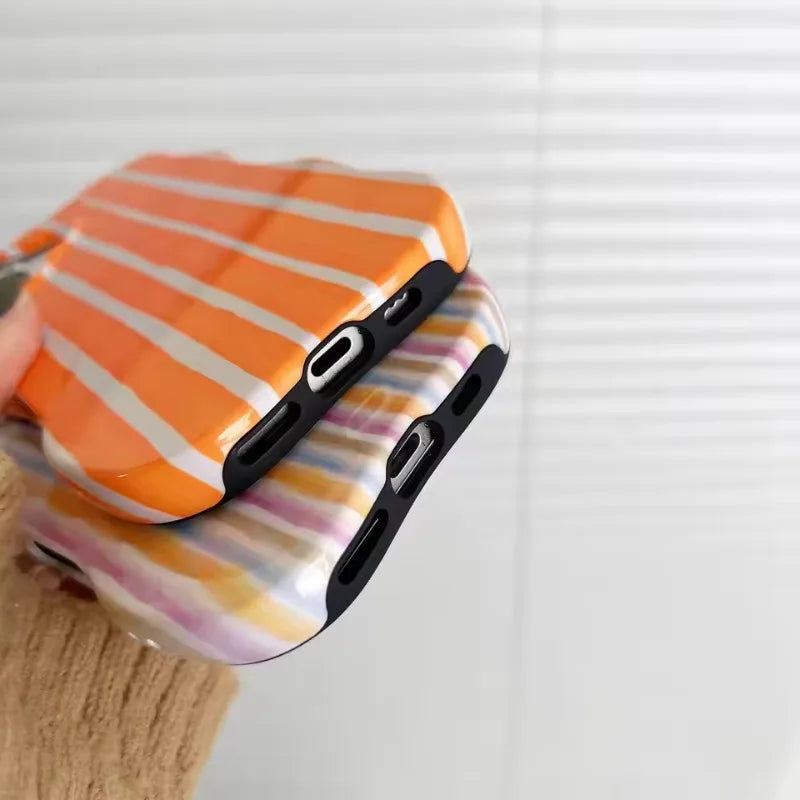 Fashion Glossy Stripes Phone Case